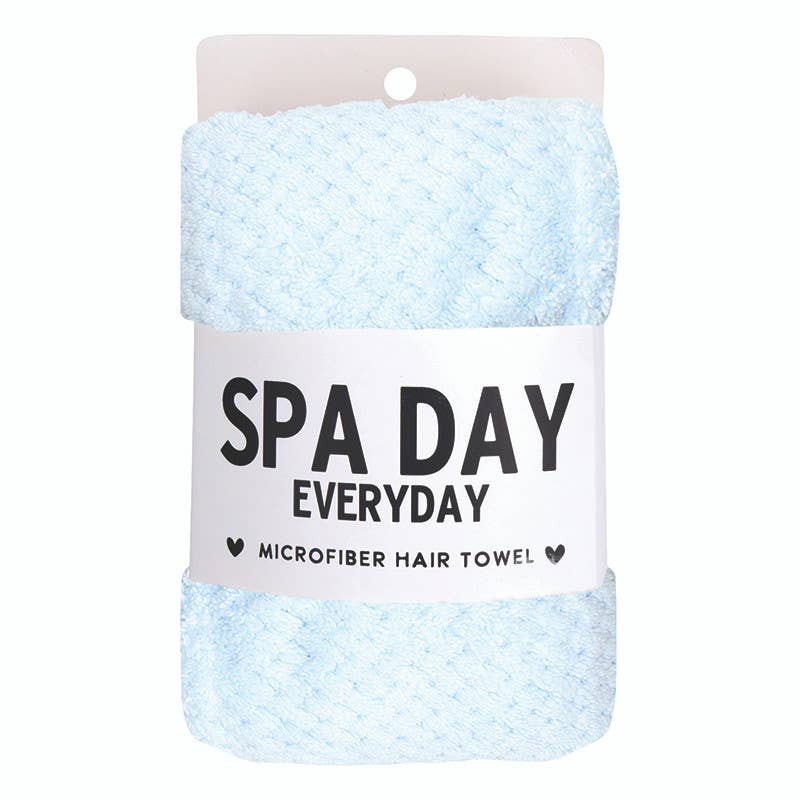Microfiber Hair Towel - Blue: One Size Fits Most