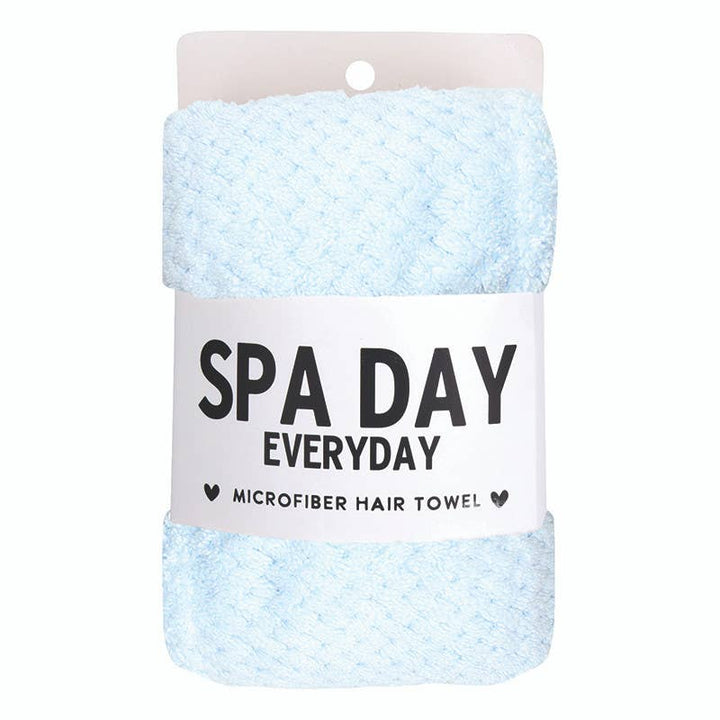 Microfiber Hair Towel - Blue: One Size Fits Most