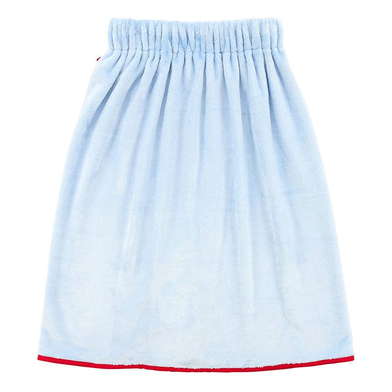 Spa Wrap - Blue + Red  Bow: One Size Fits Most