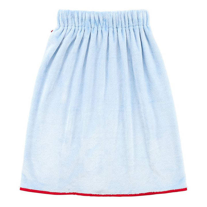 Spa Wrap - Blue + Red  Bow: One Size Fits Most